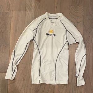 Skins Men’s Long Sleeve White Compression Top